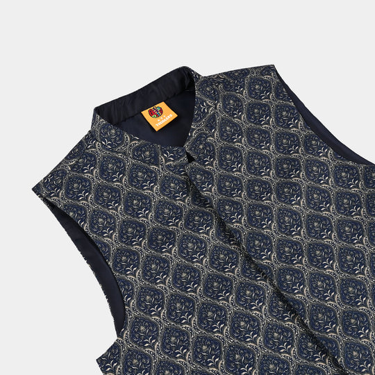 Boys Poly Viscose Waistcoat - Navy