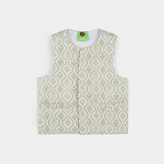 Infant Boys Poly Viscose Waistcoat (Rangreez Off White)