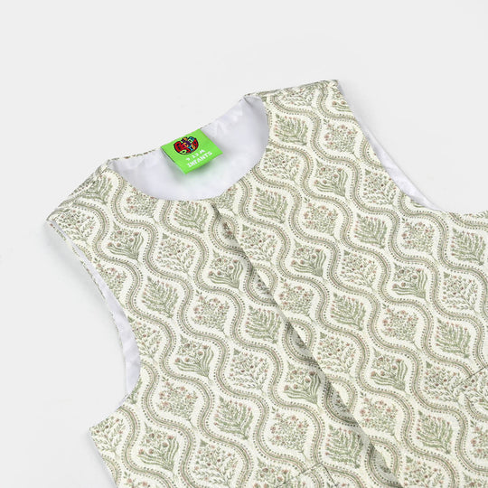 Infant Boys Poly Viscose Waistcoat (Rangreez Off White)