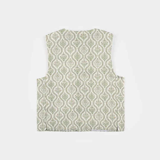 Infant Boys Poly Viscose Waistcoat (Rangreez Off White)