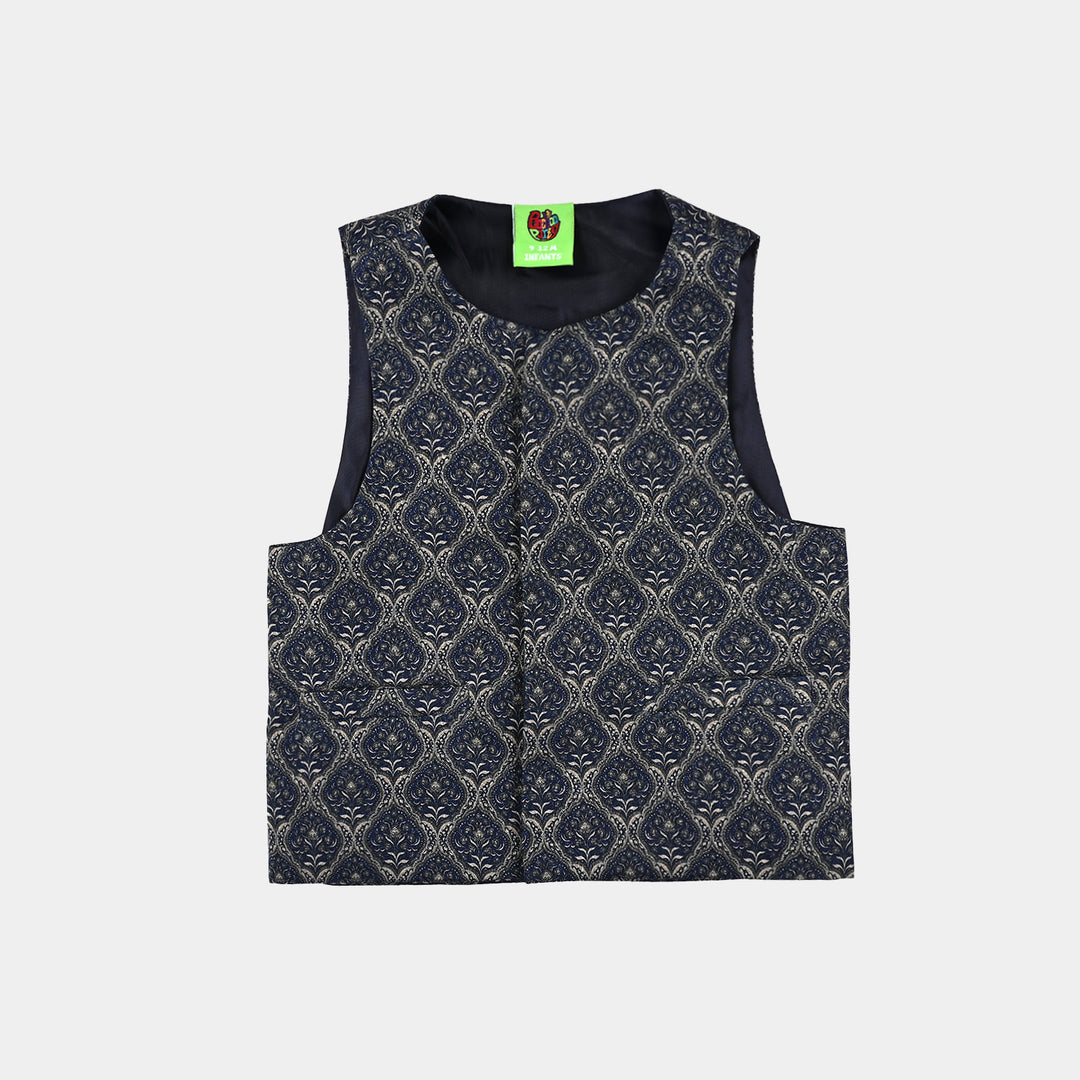 Infant Boys Poly Viscose Waistcoat (Navy)