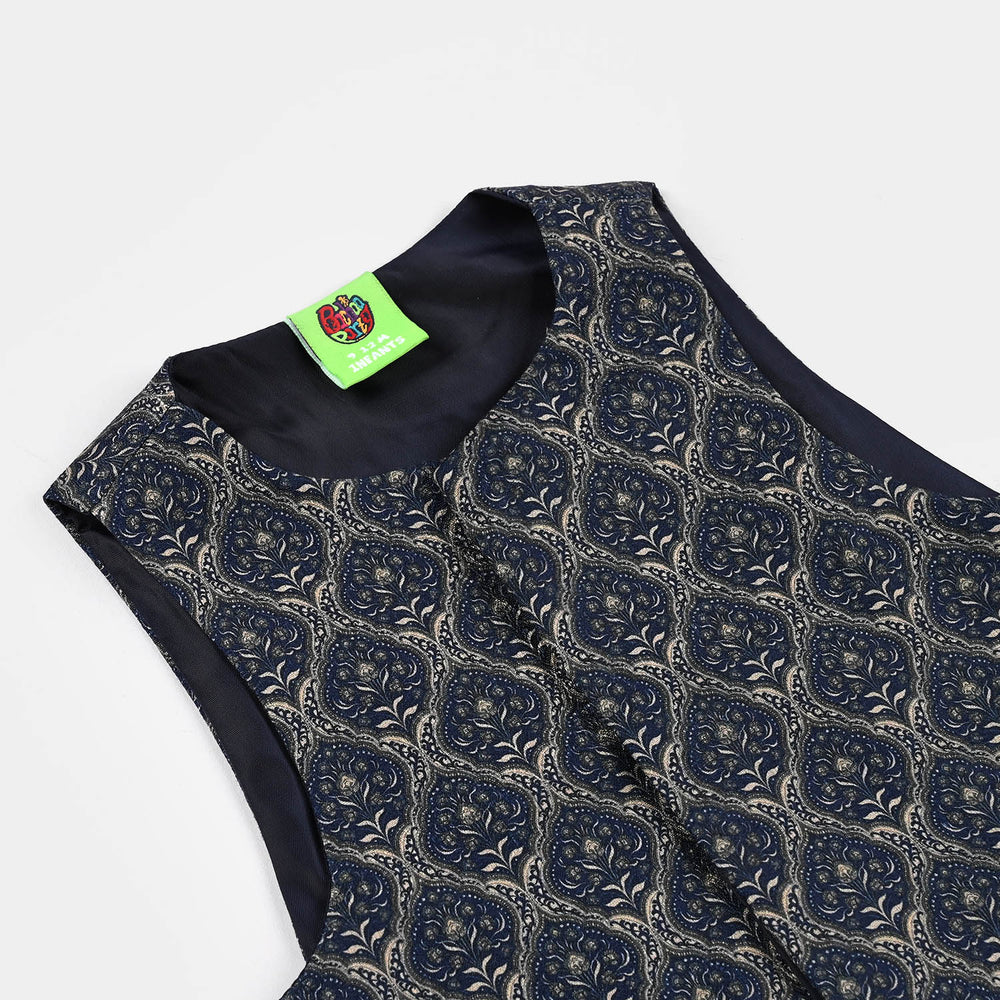 Infant Boys Poly Viscose Waistcoat (Navy)