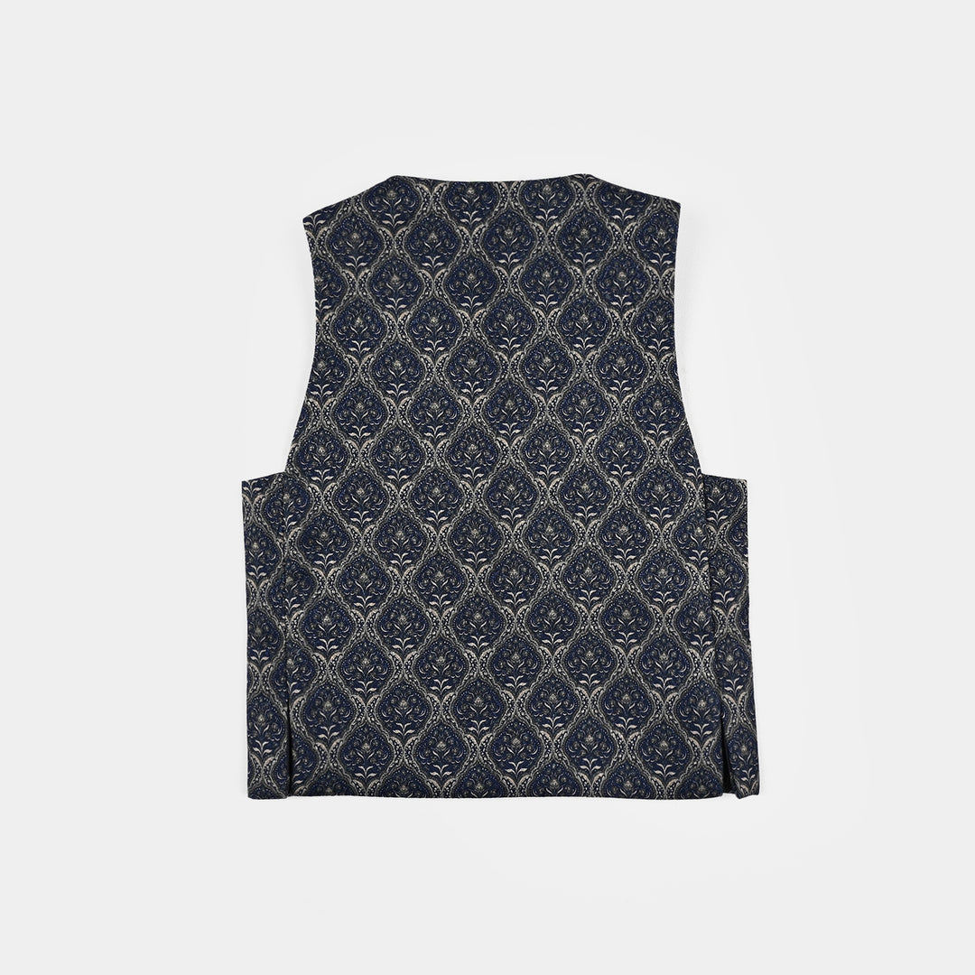 Infant Boys Poly Viscose Waistcoat (Navy)