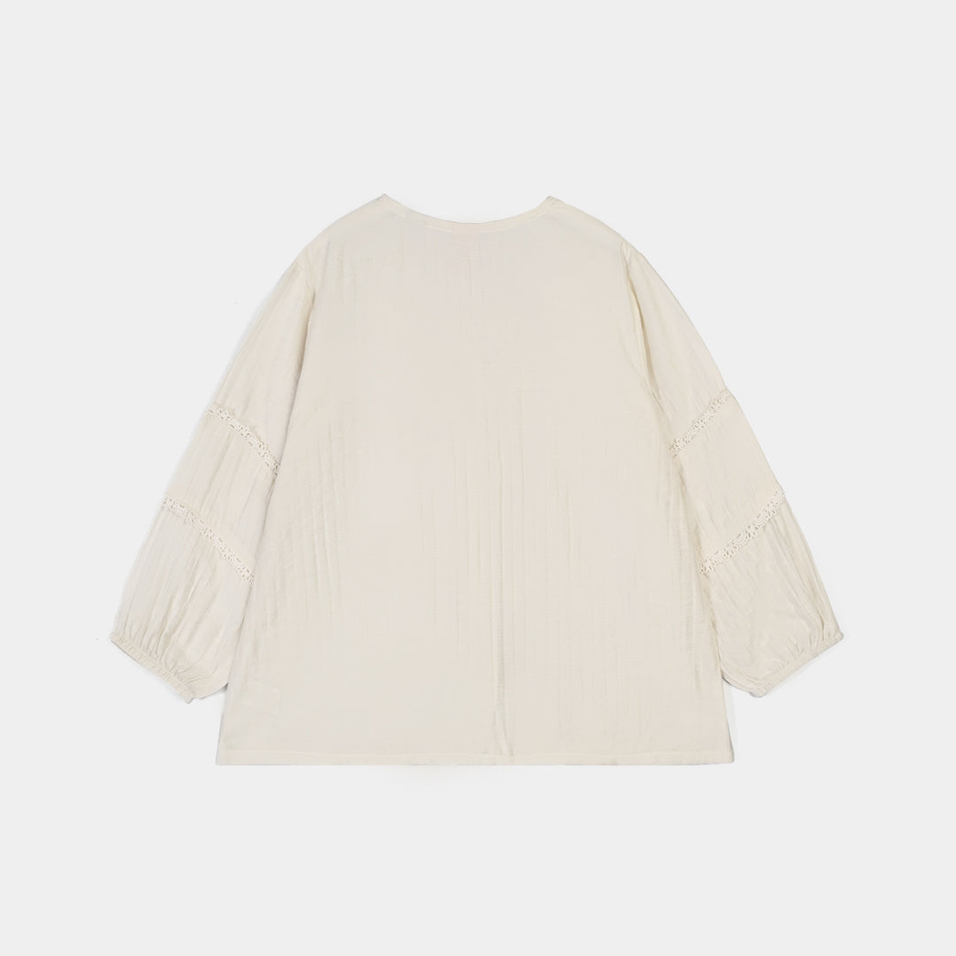 Girls Seersucker Co-Ord Set Caramel-Off White