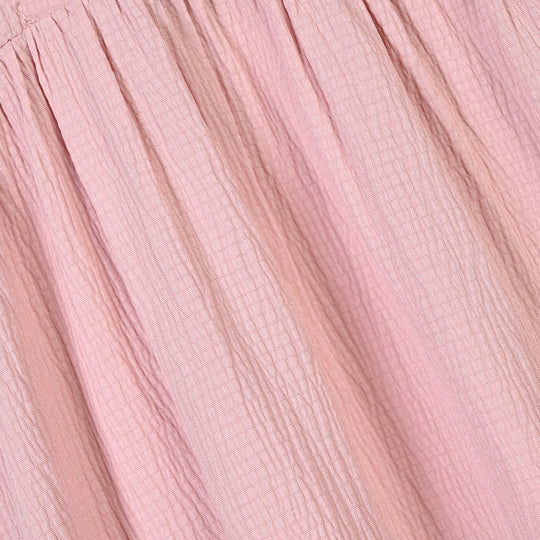 Girls poly Crinkle Frock Candy-Pink