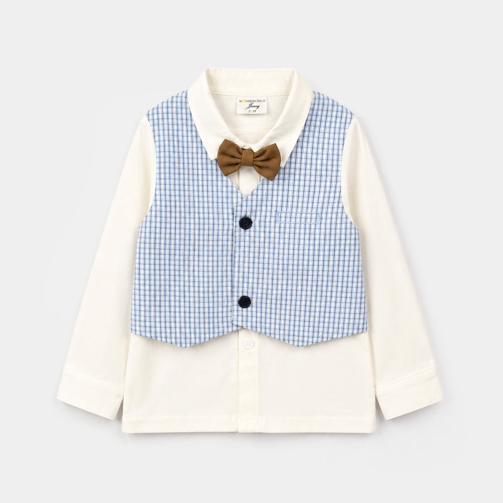 Infant Boys Cotton Interlock 3 - PC 320 - 025- White.Brown
