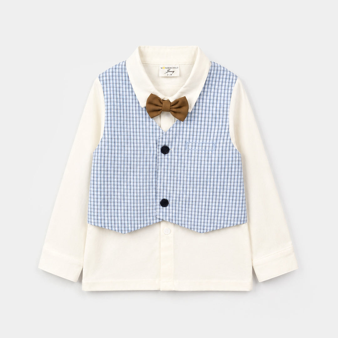 Infant Boys Cotton Interlock 3 - PC 320 - 025- White.Brown