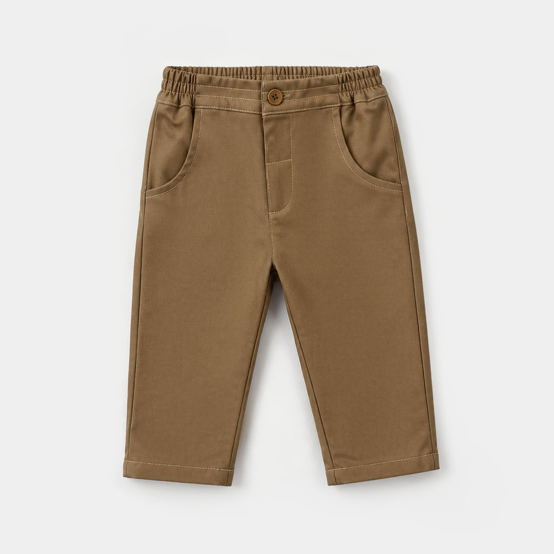 Infant Boys Cotton Interlock 3 - PC 320 - 025- White.Brown