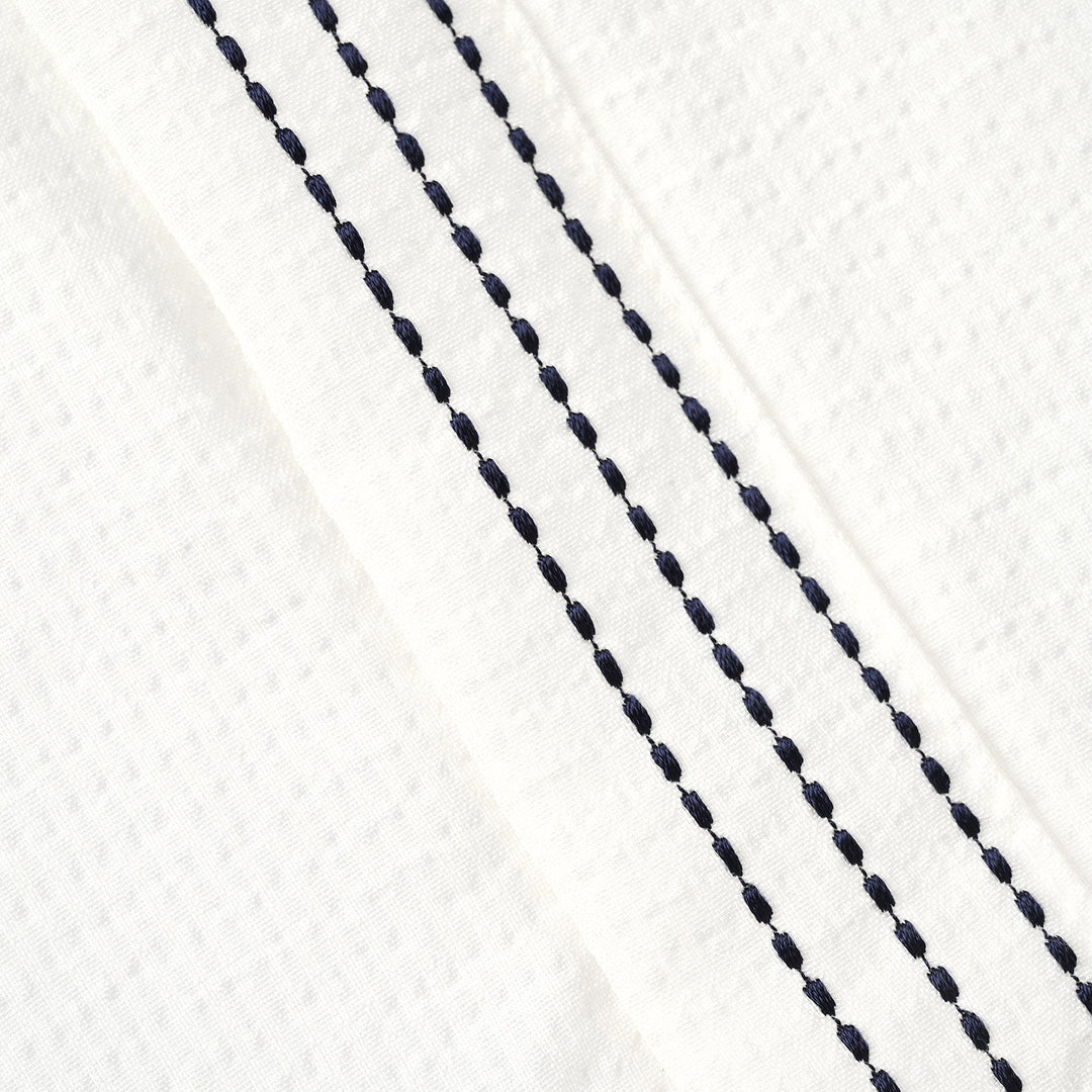 Boys Cotton Interlock Woven Suit 320 - 033 - White & Navy