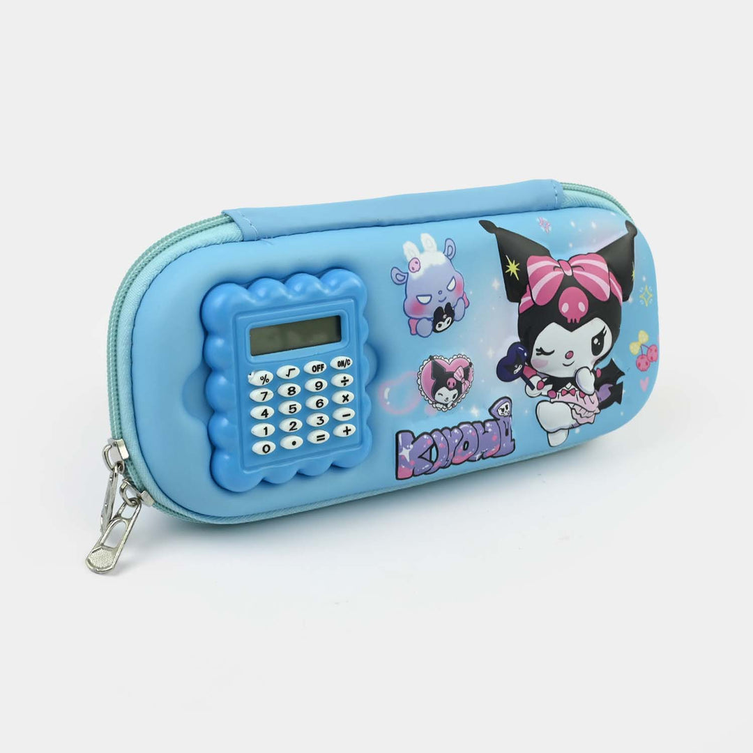 Stationery Pencil Pouch with Built-in Calculator