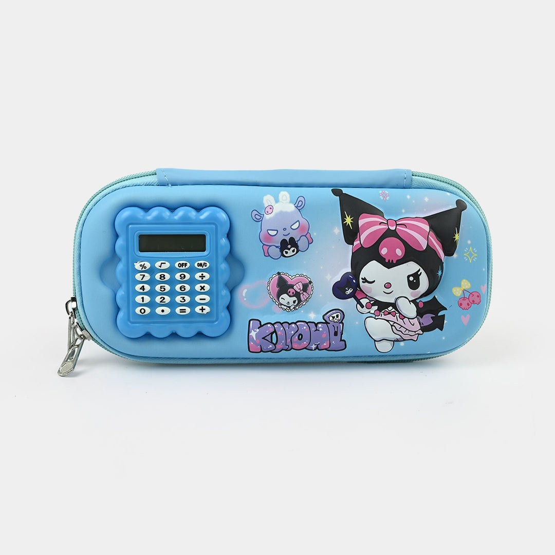 Stationery Pencil Pouch with Built-in Calculator