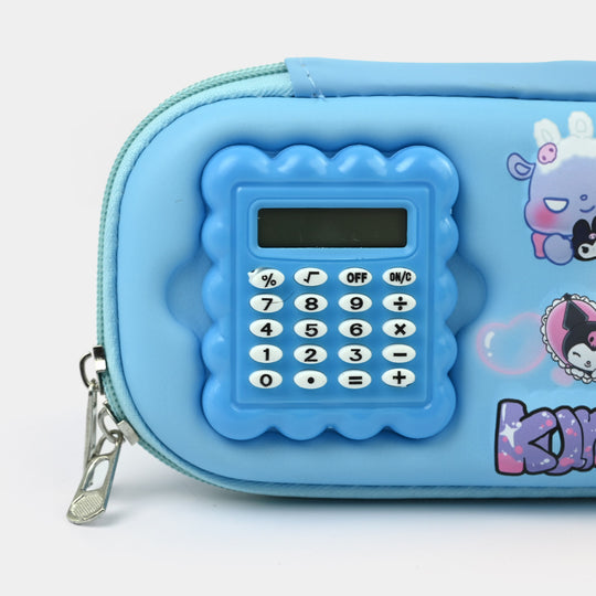 Stationery Pencil Pouch with Built-in Calculator