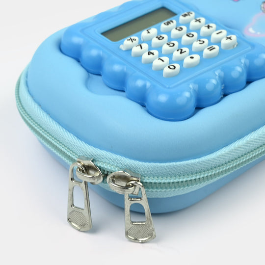 Stationery Pencil Pouch with Built-in Calculator