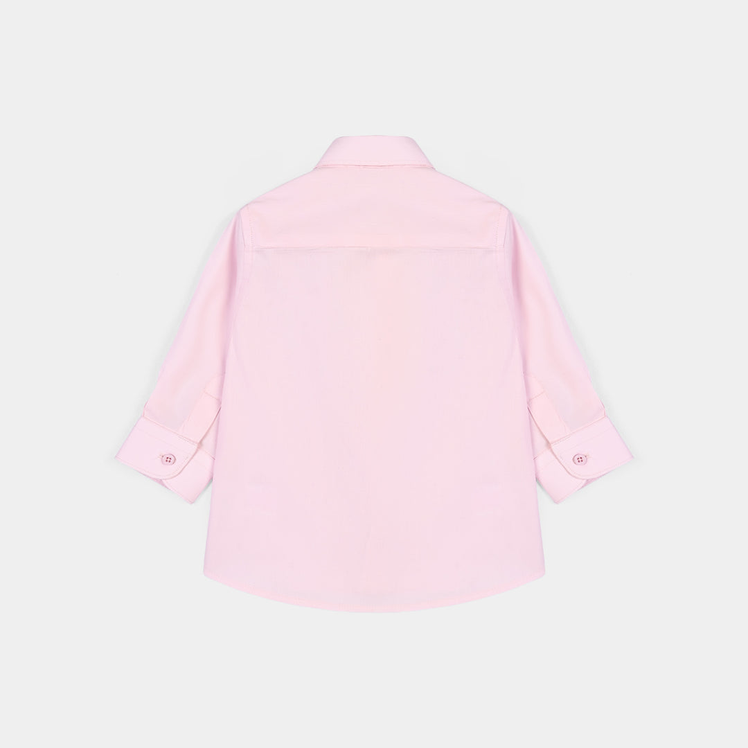 Infant Boys Cotton Poplin Formal Shirt (Pink)