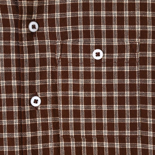 Boys Yarn Dyed shirt (Classic Check Brown)