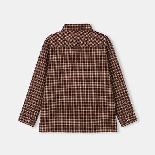 Boys Yarn Dyed shirt (Classic Check Brown)