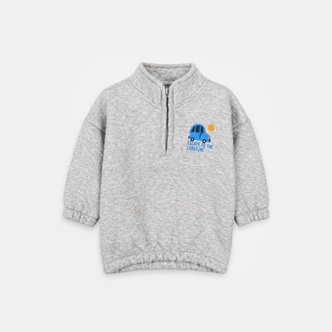 Infant Boys Quilted Sweatshirt Adventurer-GREY