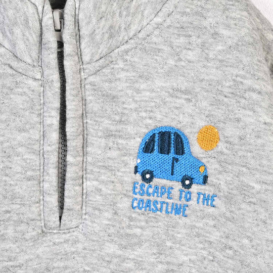 Infant Boys Quilted Sweatshirt Adventurer-GREY