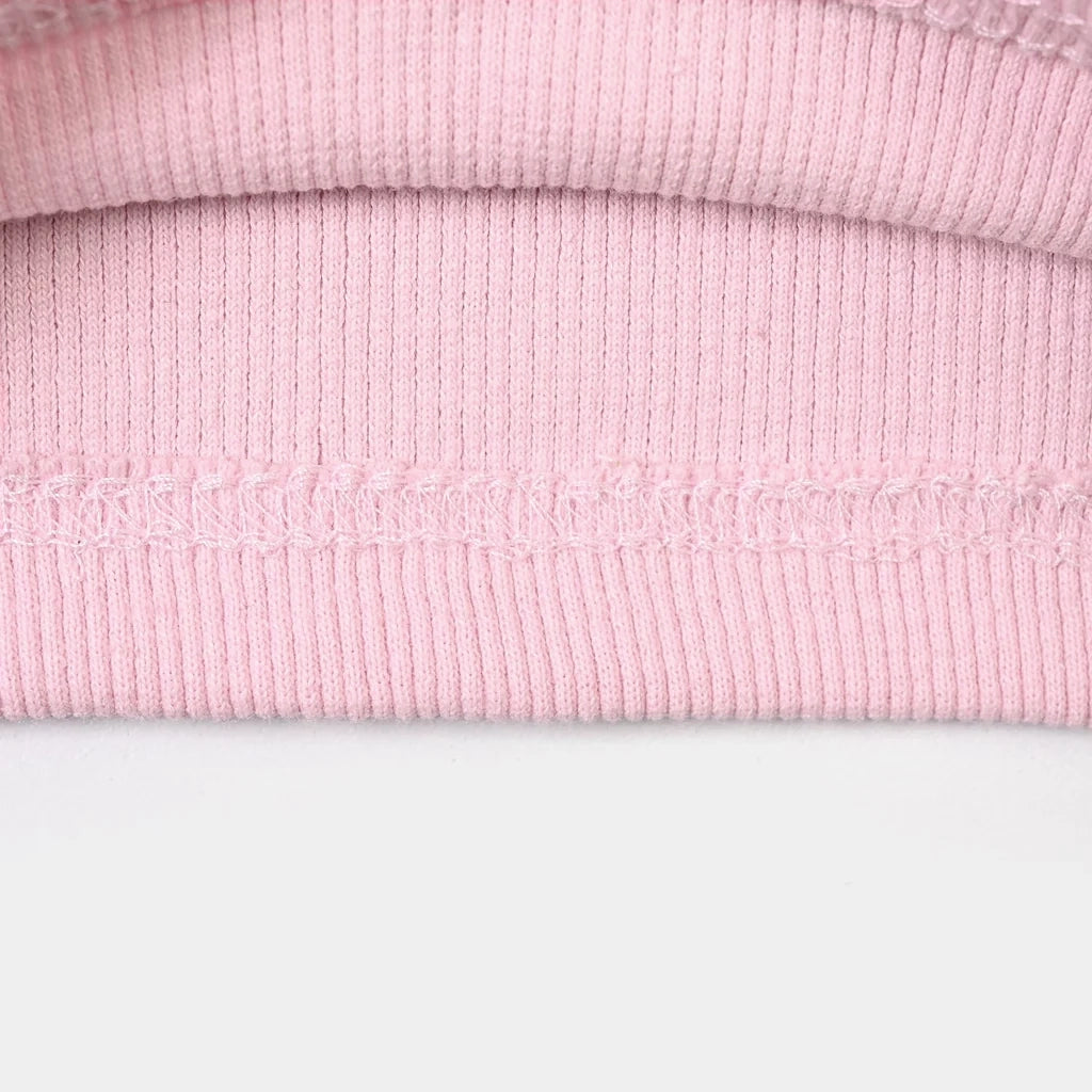Girls 2x1 Rib Turtle Neck-Pink