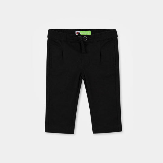 Infant Boys Cotton Twill Pant Cuddle Club-BLACK