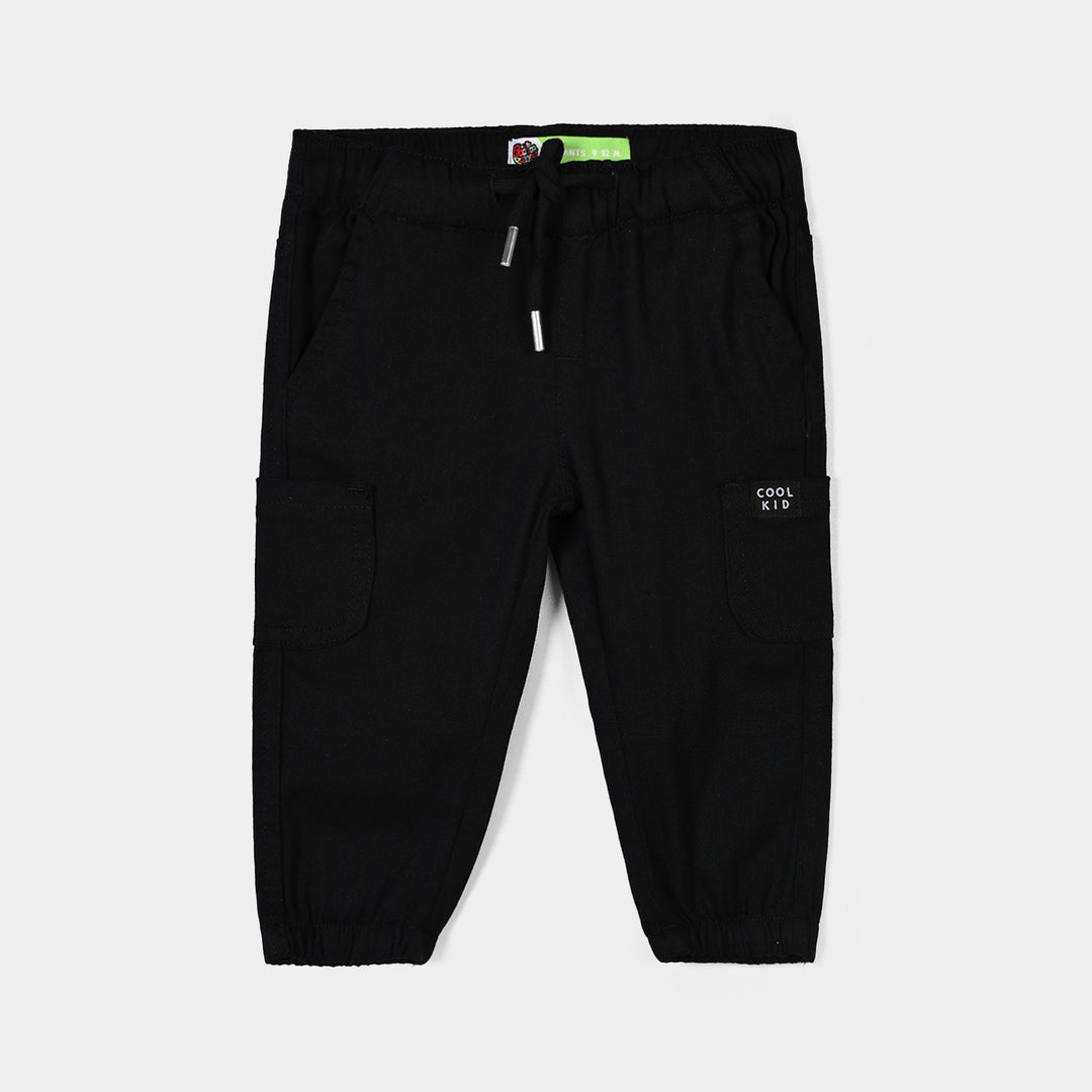 Infant Boys Cotton Twill Pant Little Explorer-BLACK