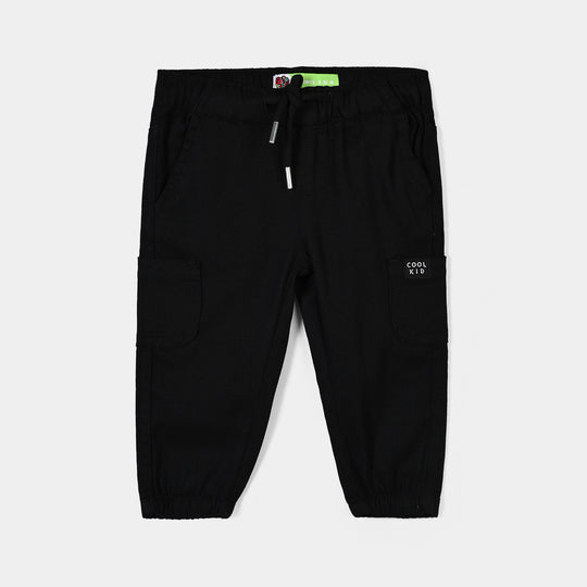 Infant Boys Cotton Twill Pant Little Explorer-BLACK