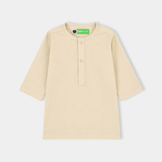Infant Boys Cotton Poplin 3Piece Suit (Flora)-BEIGE
