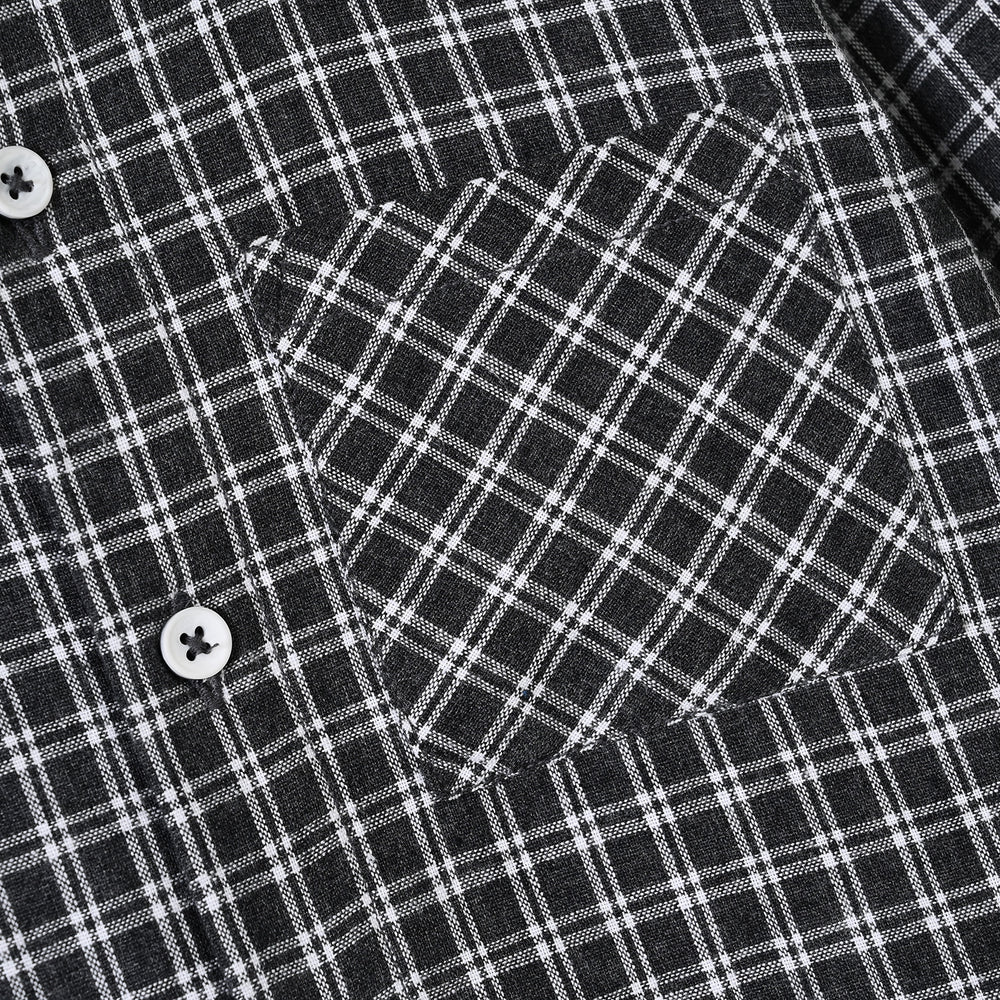Boys Yarn Dyed Shirt (Grey Check)