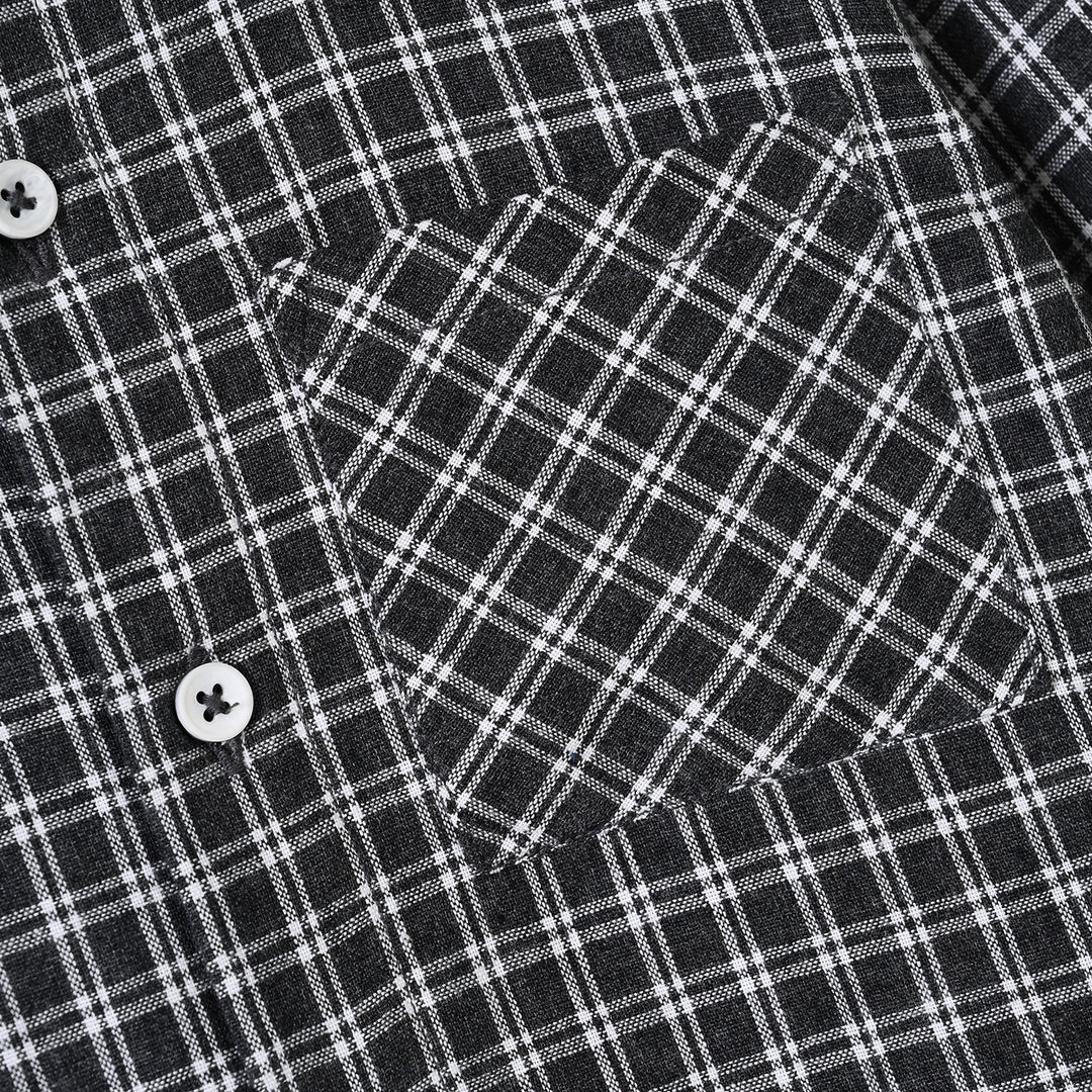 Boys Yarn Dyed Shirt (Grey Check)