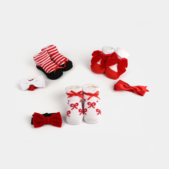 Baby Girl Socks & Headband Set