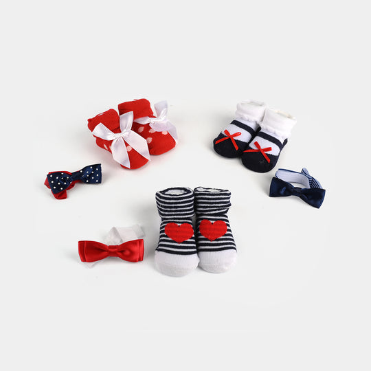Baby Girl Socks & Headband Set