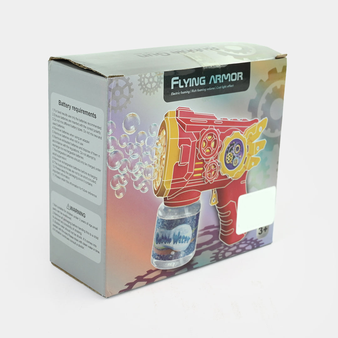 Flying Armor Electric Bubble Blaster Toy