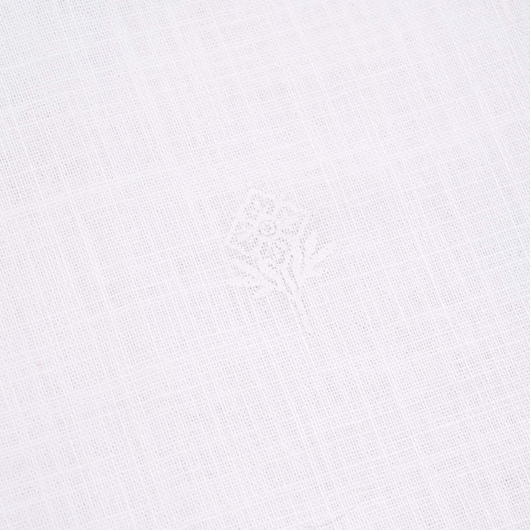 Boys Cotton Slub 2Piece Suit (Signature)-White