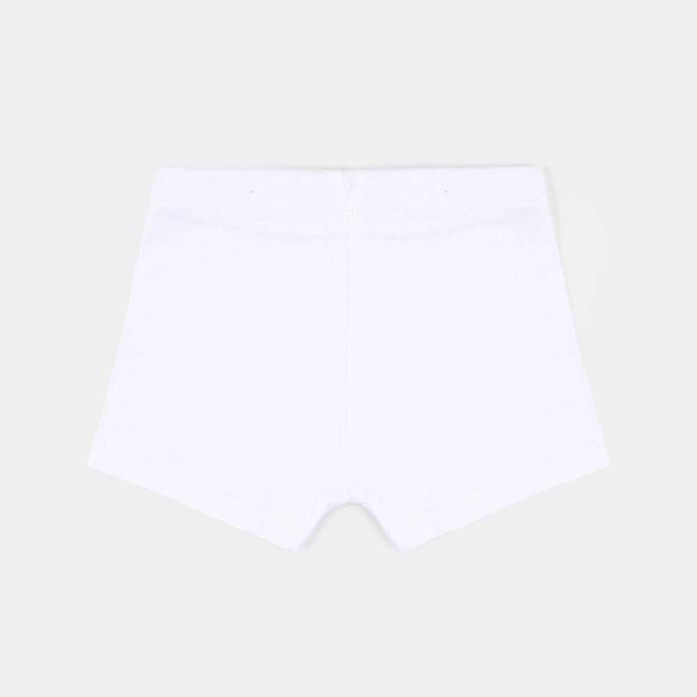 Boys Cotton Jersey Basic Boxer 1-Pack Of 2-White