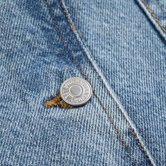 Girls Denim rigid Jacket V-Mid Blue