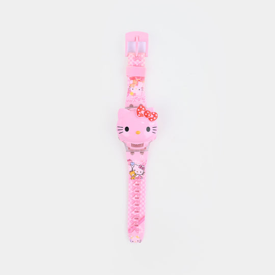 Digital Wristwatch with Flip Cover