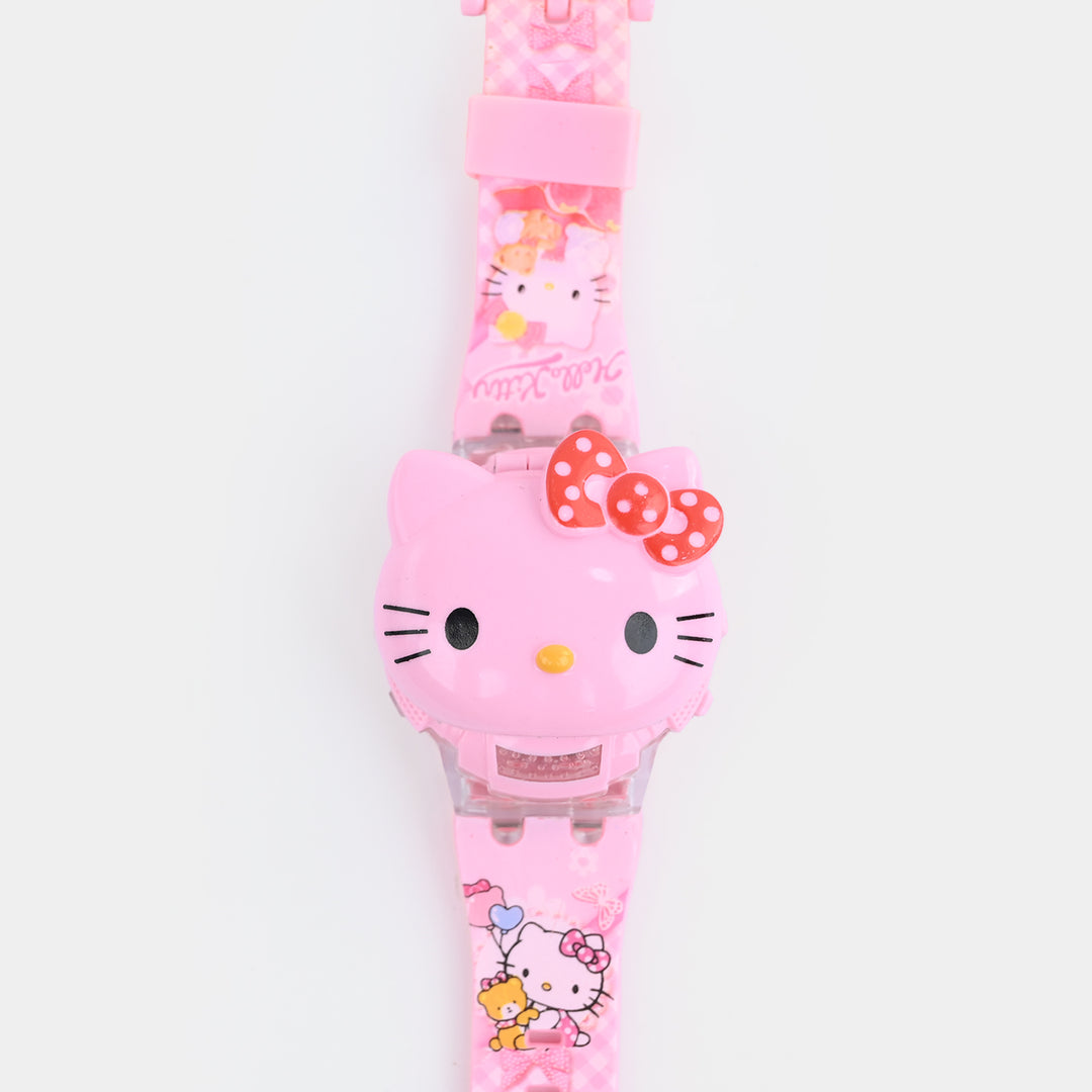 Digital Wristwatch with Flip Cover
