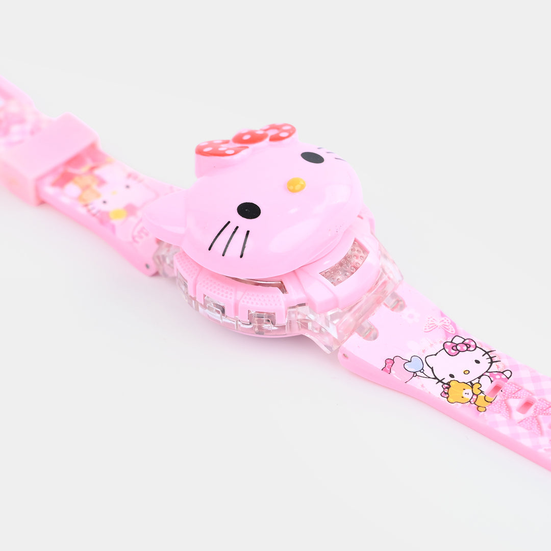 Digital Wristwatch with Flip Cover