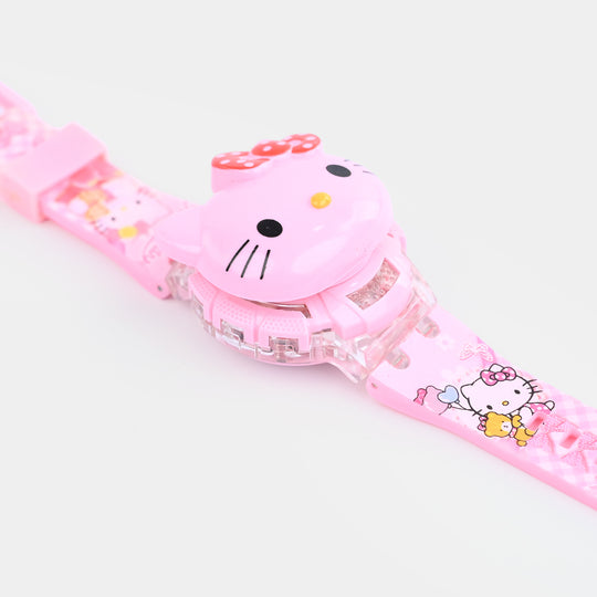 Digital Wristwatch with Flip Cover