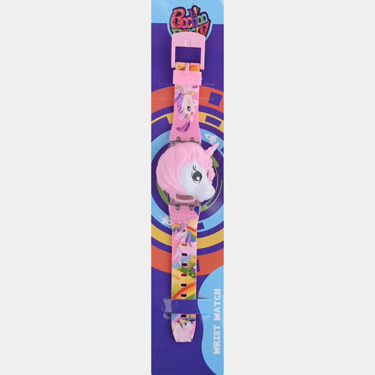 Digital Wristwatch with Flip Cover