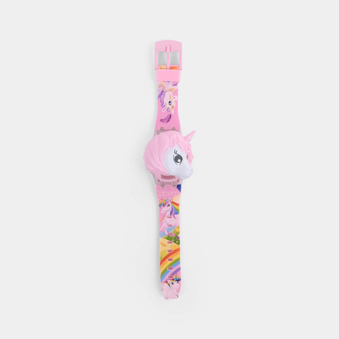Digital Wristwatch with Flip Cover