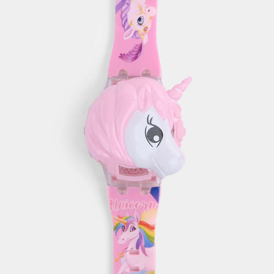 Digital Wristwatch with Flip Cover
