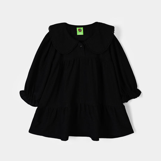Infant Girls Poly Crinkle Casual Frock Ditsy