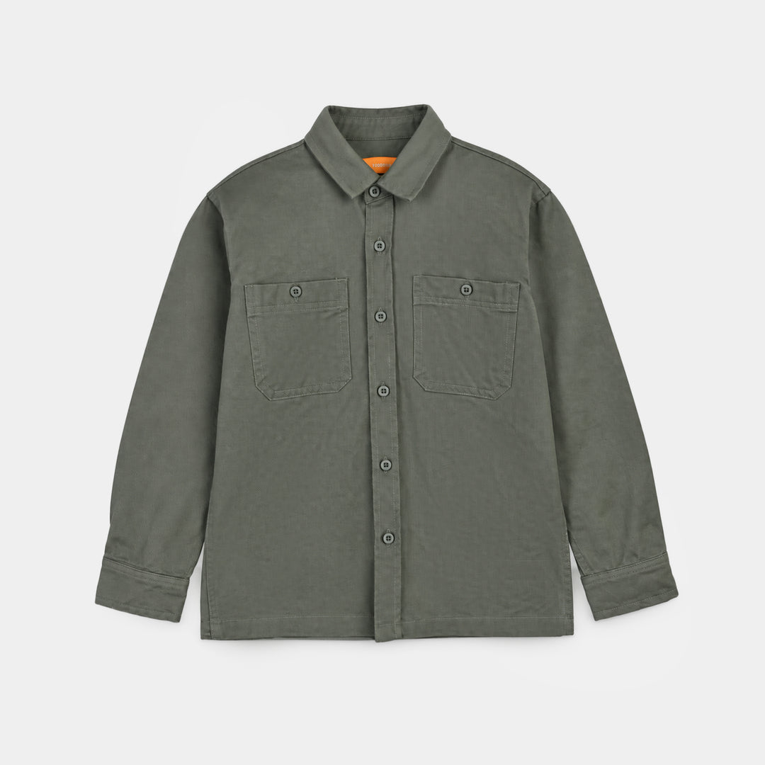 Boys Cotton Twill Shirt (Agave)- Green