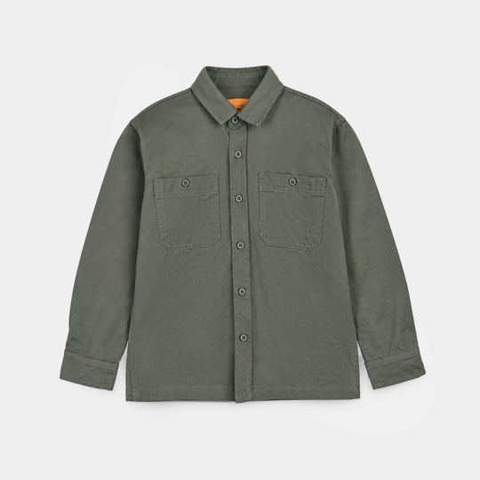 Boys Cotton Twill Shirt (Agave)- Green
