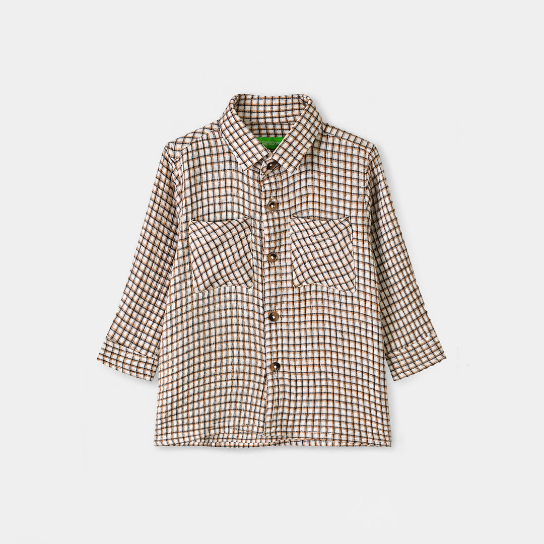 Infant Yarn Dyed Boys Shirt (Checkered)