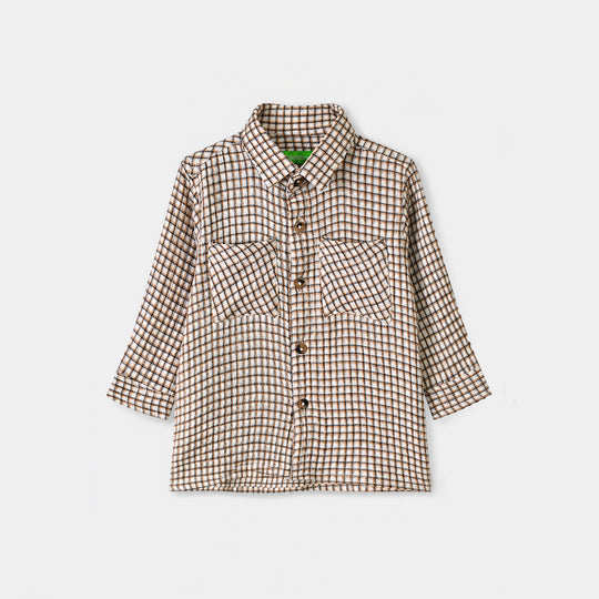Infant Yarn Dyed Boys Shirt (Checkered)