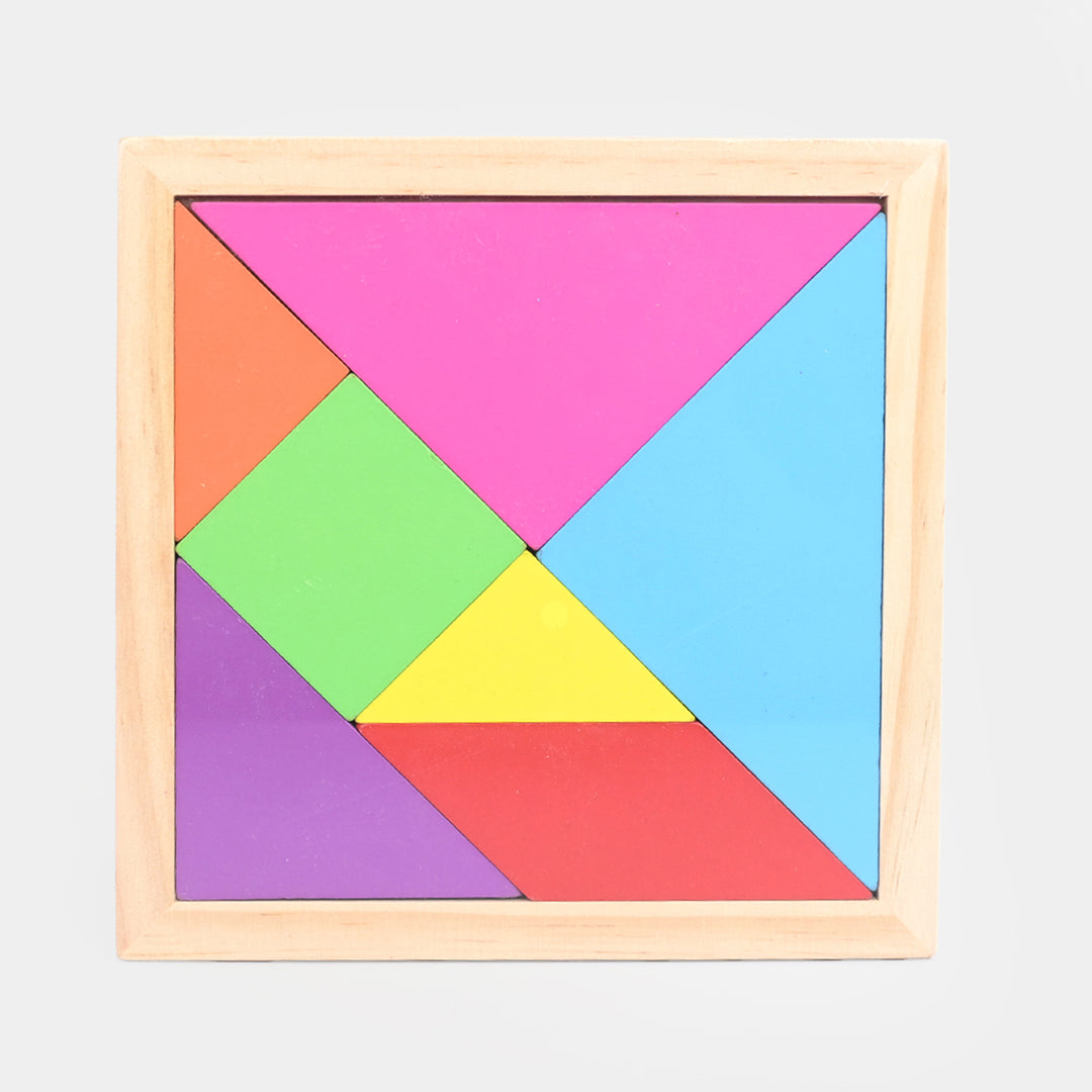 Educational Wooden Tangram Shape Puzzle Skill Development Game