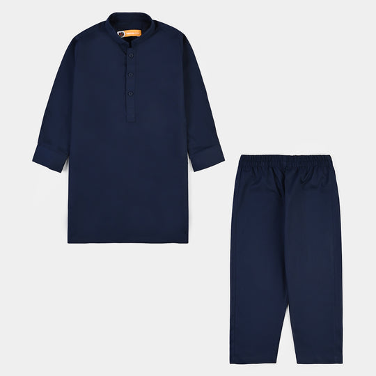 Boys Cotton Poplin 2Piece Suit (Elegant)-BLUE