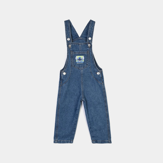 Infant Boys Denim rigid Over All Stitch-Mid Blue